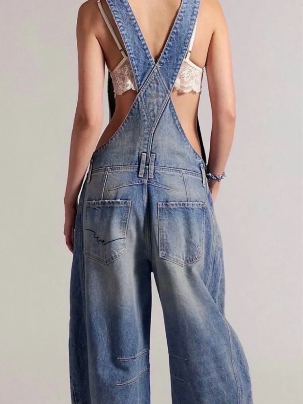 Free People NWT Good Luck Barrel Overalls Sz S